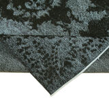 Hand-knotted vintage turkish 1980s 157 cm x 269 cm black rug