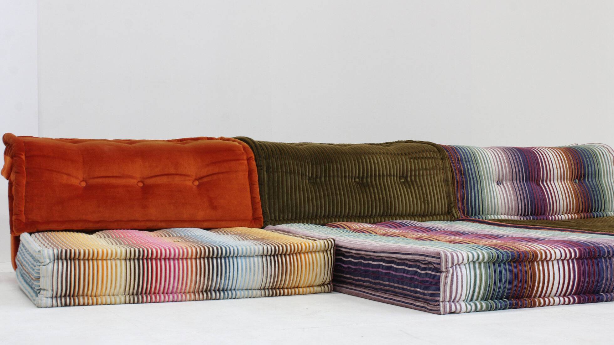 Roche Bobois Mah Jong sofa Missoni design by Hans Hopfer