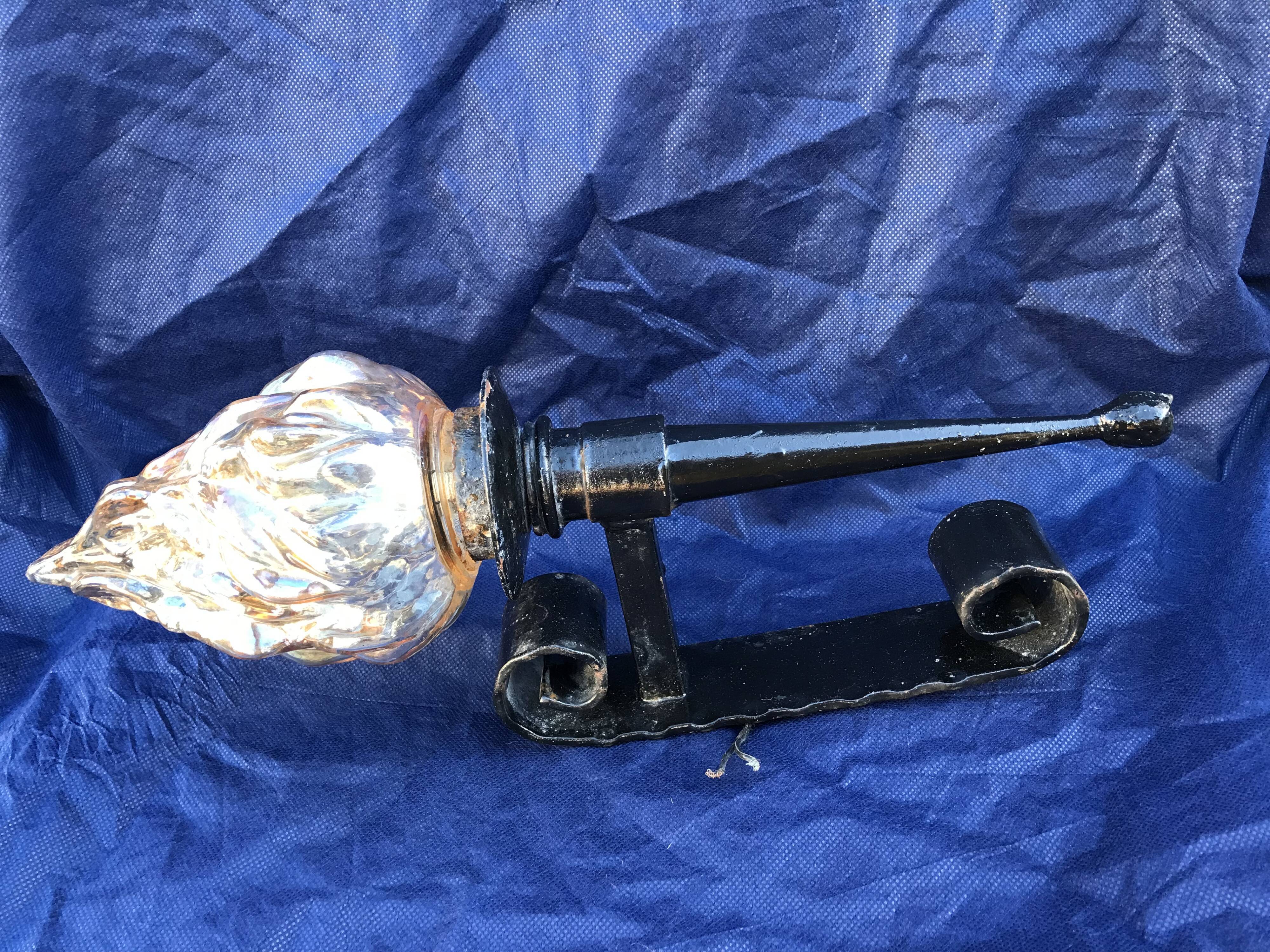 Vintage torch wall lamp