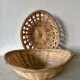 Set of 3 woven wicker baskets