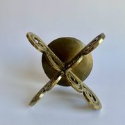 Brutalist bronze candleholder, 1970s