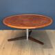 Vintage round coffee table metal base