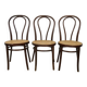 Bistro chairs No. 18 in wood and caning