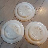 3 assiettes plates anciennes anglaises