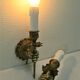 Pair of hand sconces bronze vintage brass