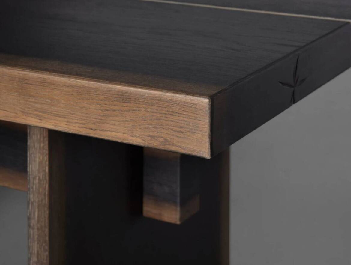 Arhaus solid oak table