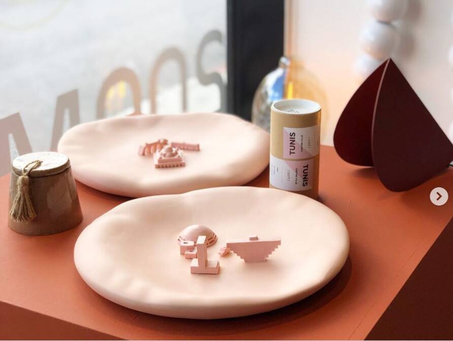 'Pia' table lamp - Théoule red (terracotta)