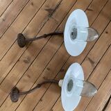 Pair of wall lamps gooseneck