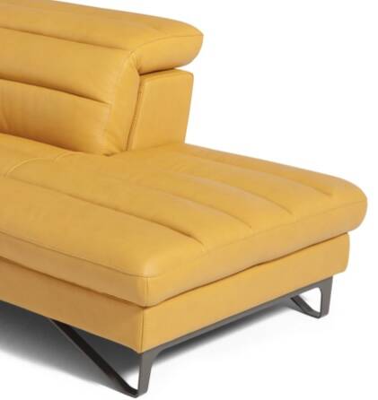 Leather 2-Seater Sofa, Leather Chaise Longue