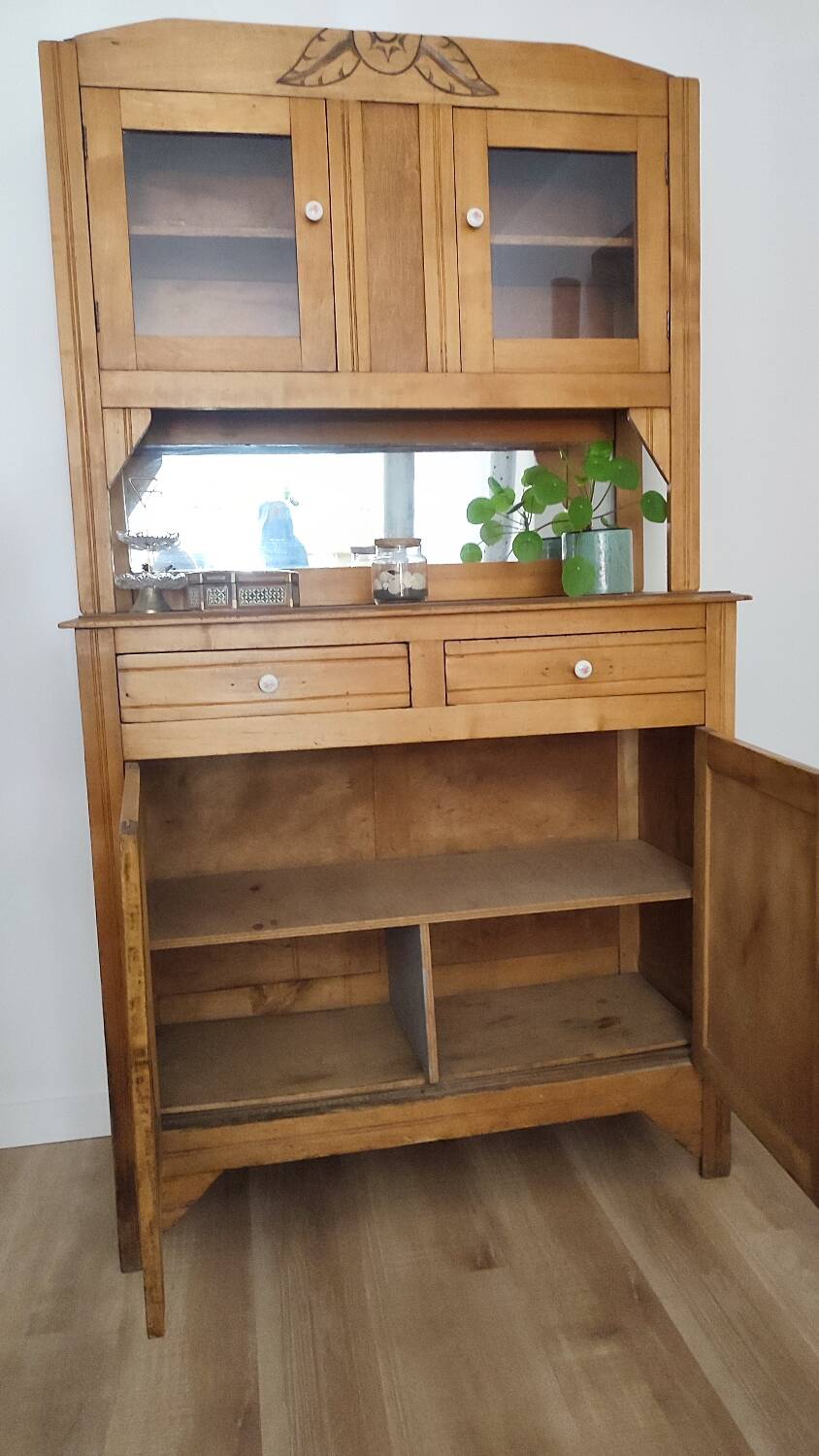 Vintage light wood sideboard