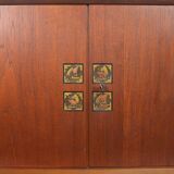 Louis van Teeffelen Vintage Design Teak Wooden High Sideboard for Webe 60s