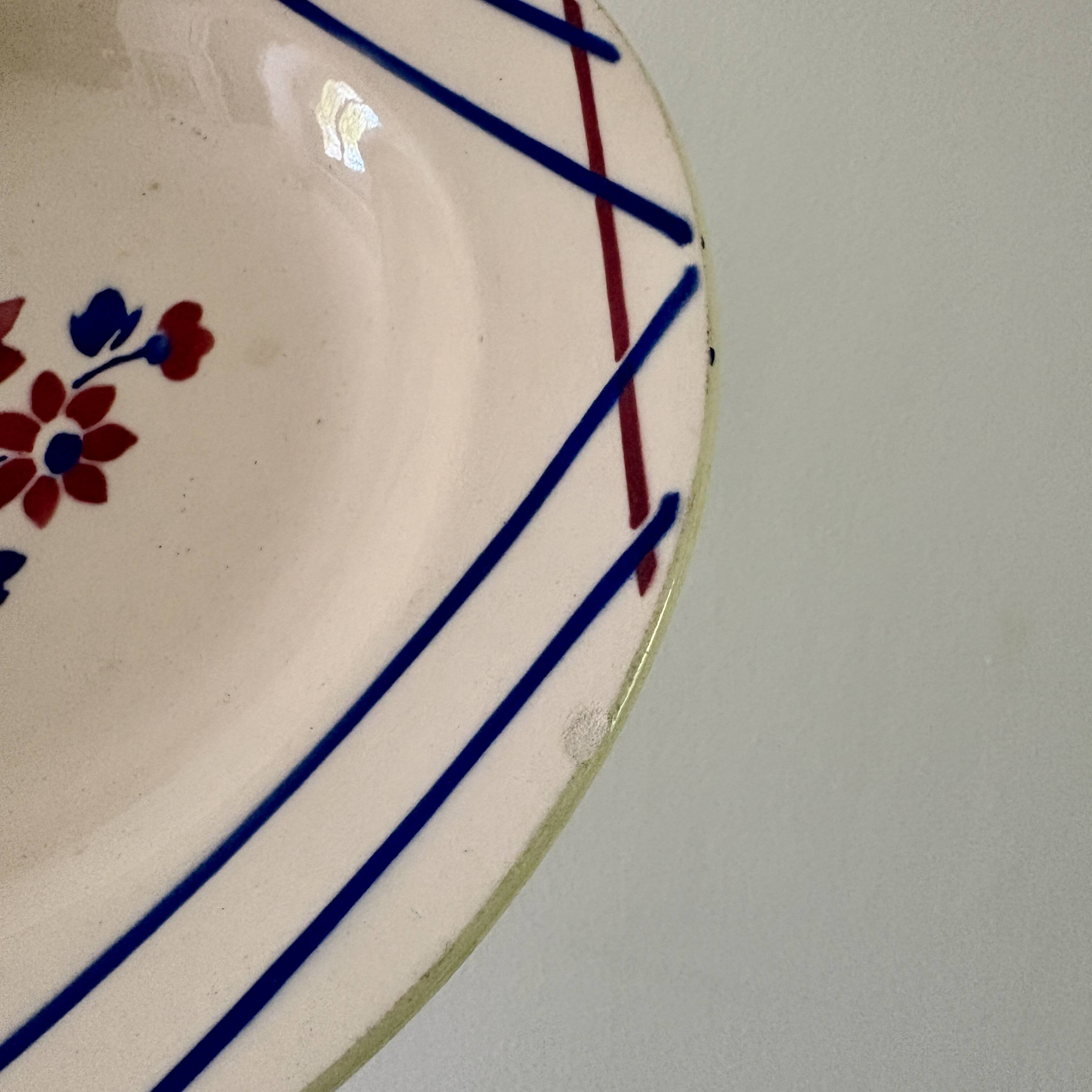 Set of 8 mismatched vintage soup plates