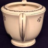 Antique sugar bowl, in Gien earthenware, Model Valence A040