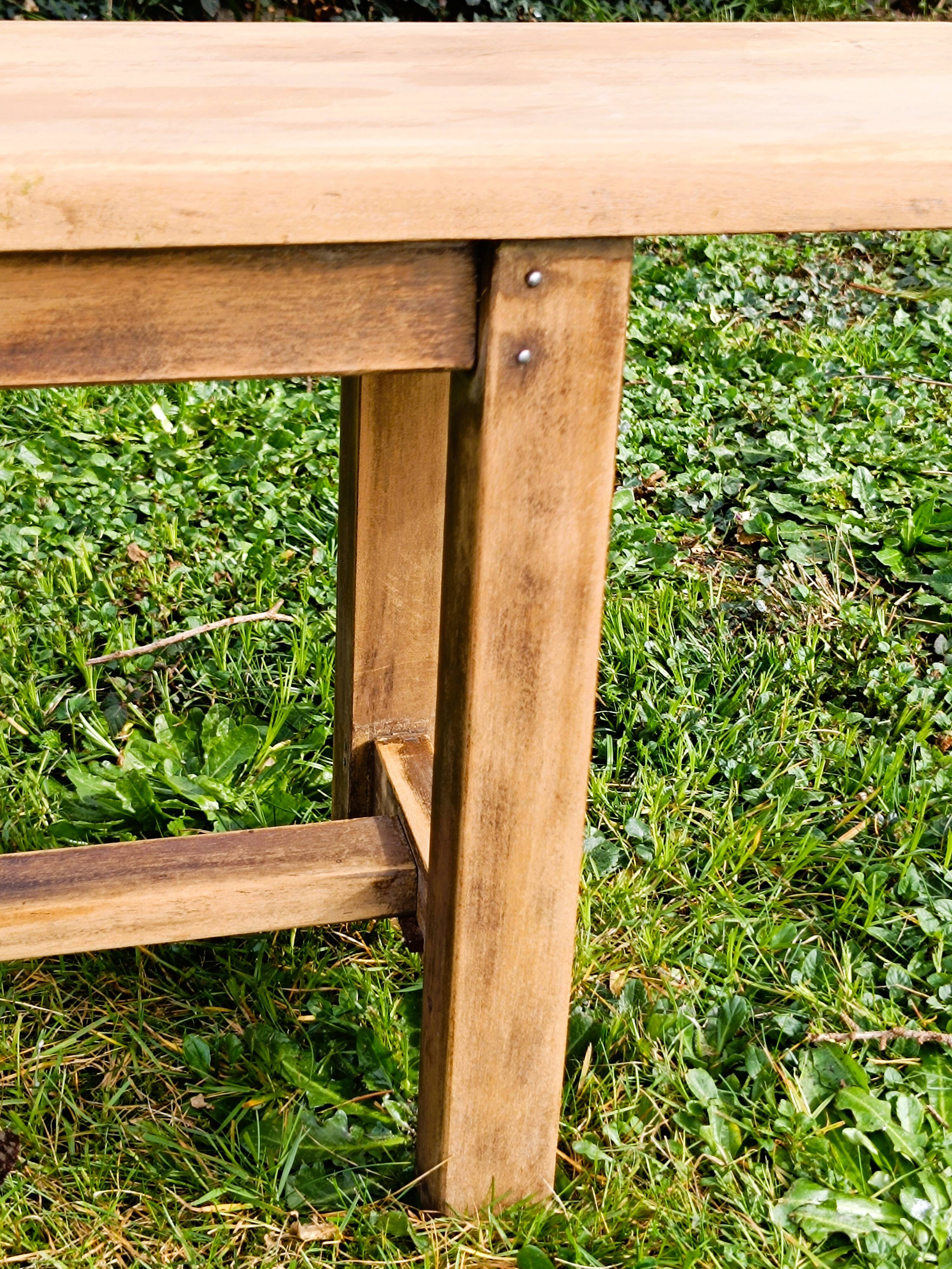 Antique bench in solid beech