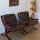 Norwegian Easy Chairs in Leather by Jon Hjortdal, Velledalen. Set of 2.
