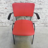 4 vintage dining table chairs with armrests