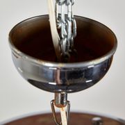 Chrome four-lamella metal pendant by borsfay tamás