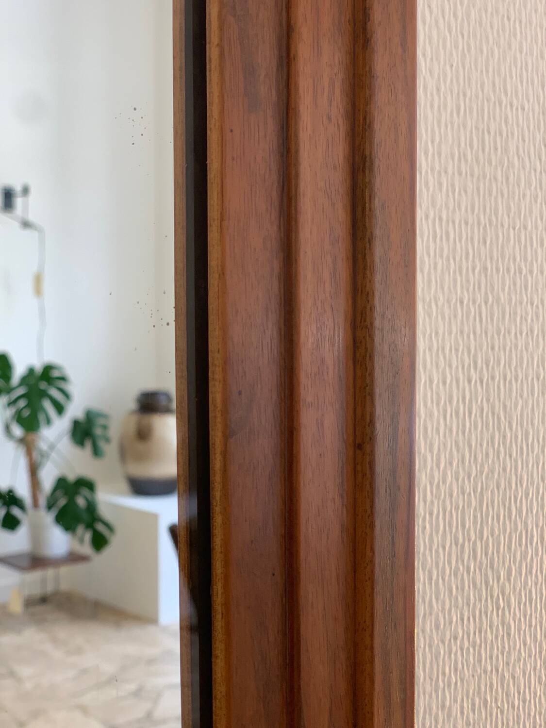 Large wooden mirror