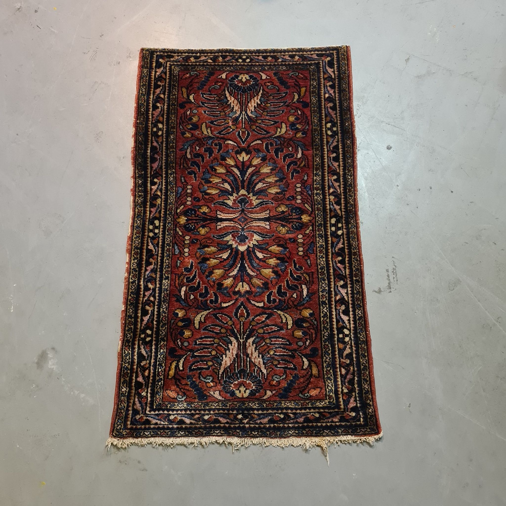Persian Hand Knotted Half Silk Rug, mid 20th century.