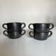 Set of 4 handled bowls Robert Picault 1960 Vallauris