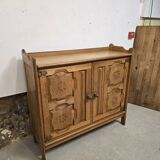 Oak sideboard 1970 Guillerme and Chambron for Your Home Circa edition
