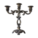 Candlestick three branches bronze Babbitt, late nineteenth