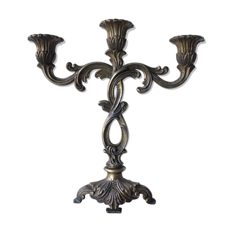 Chandelier trois branches en bronze régule, fin XIXème