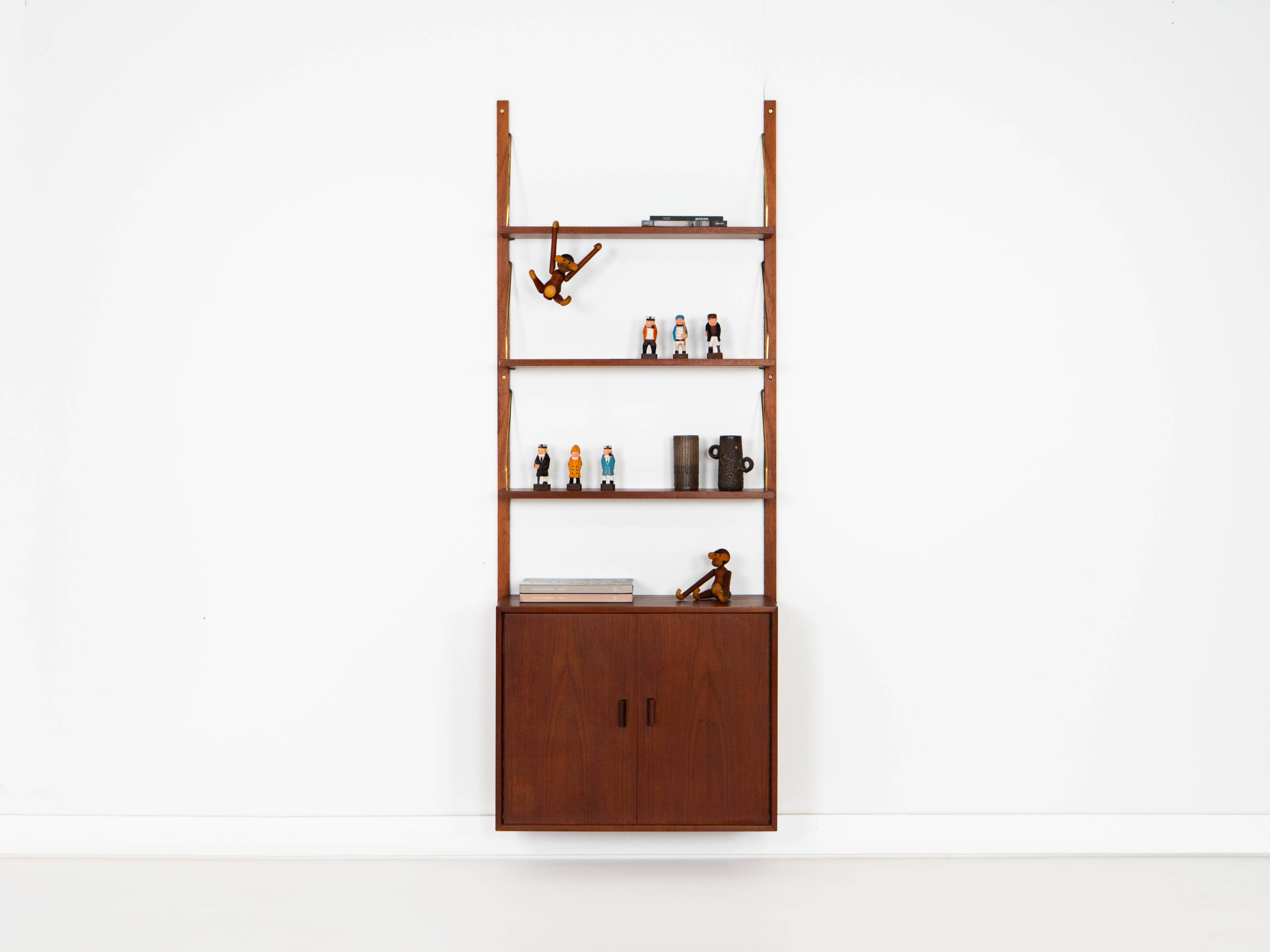 Teak modular shelving unit, Danish design, 1960s, made in Denmark