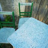 Kitchen table with 4 vintage chairs, 1950s