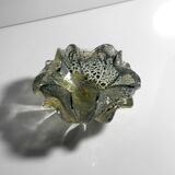 Silver leaf particles ash tray by Barovier Toso Murano