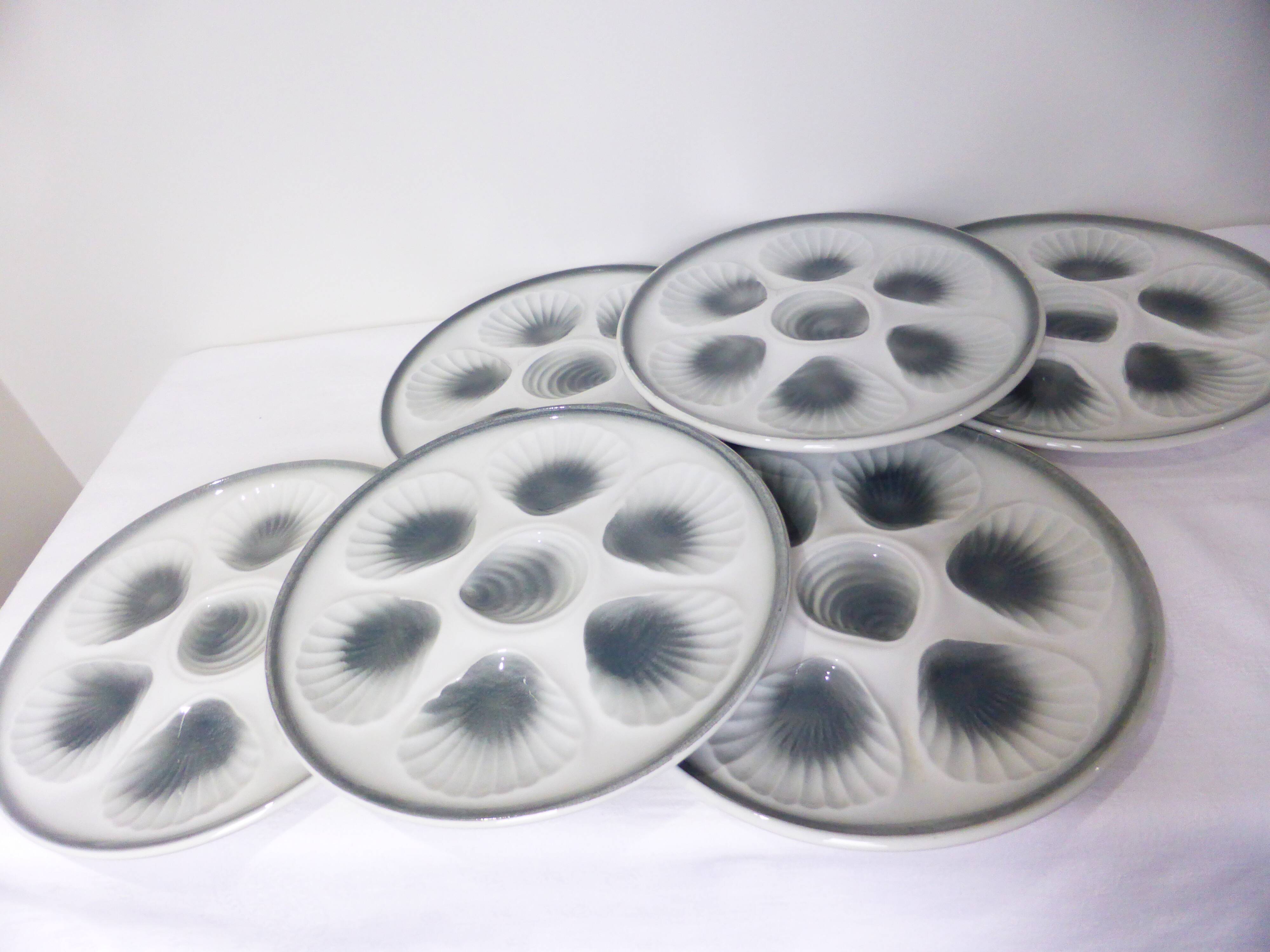 6 oyster plates Moulin des Loups and Orchies 210371