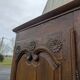 Rustic oak column cabinet