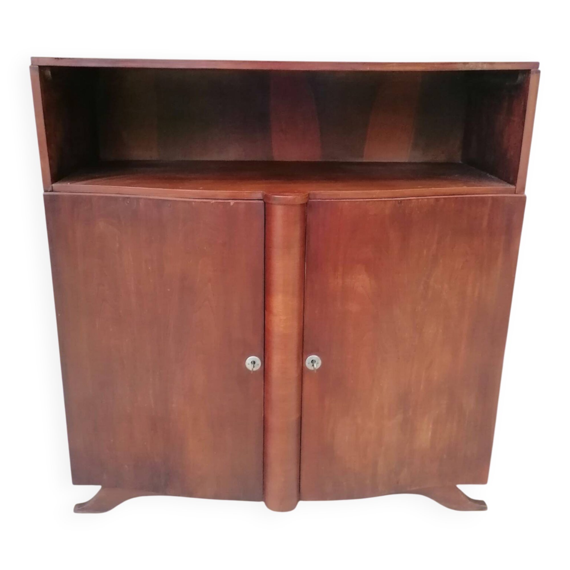 Petit buffet art déco en bois de plaquage.