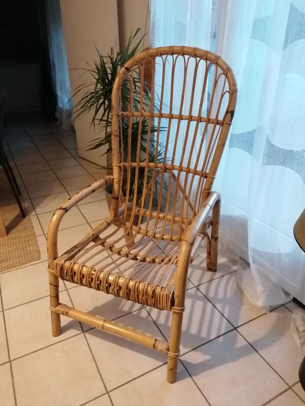 fauteuil rotin bambou