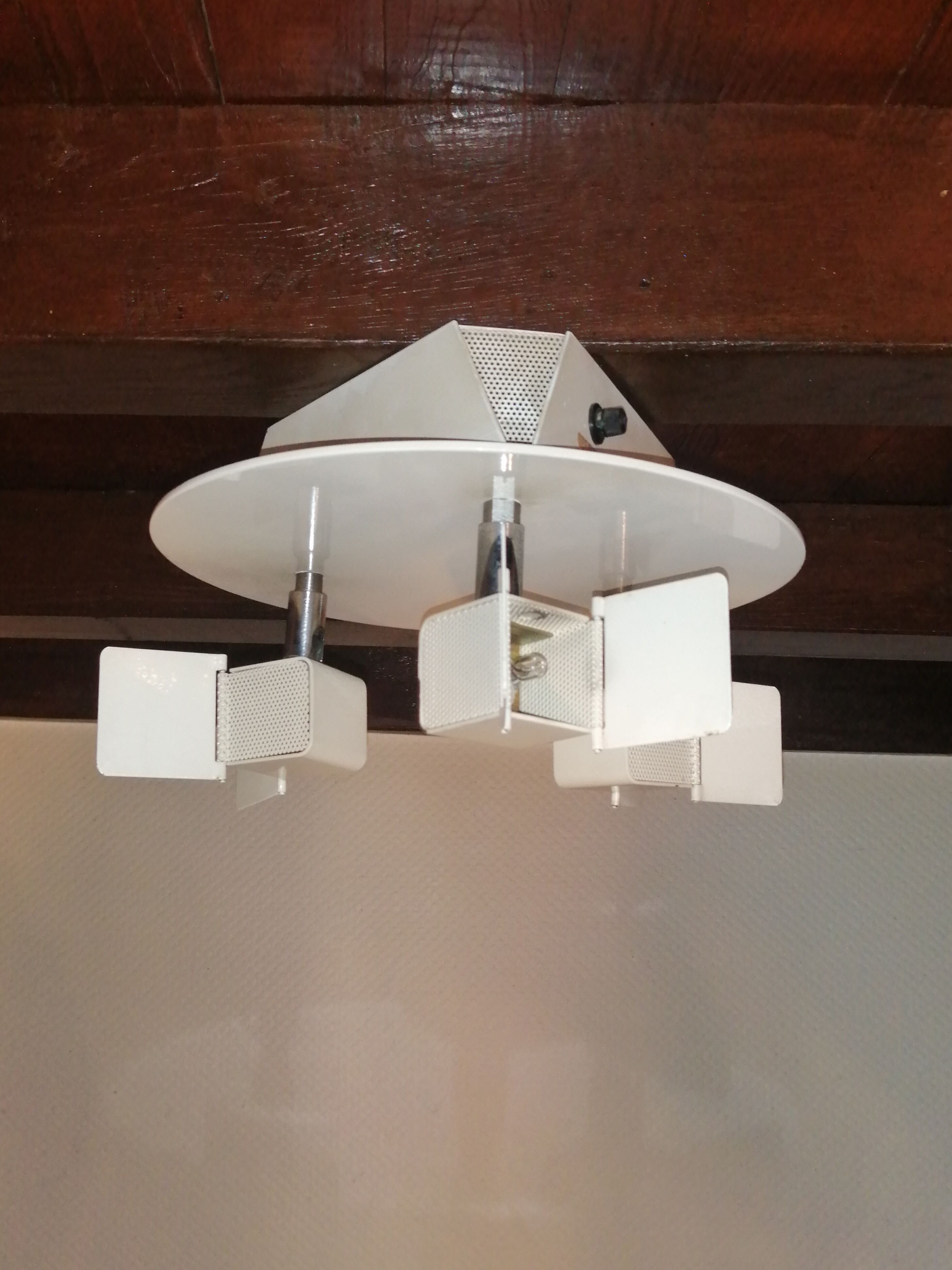 Ceiling lamp 3 adjustable metal lamps vintage 1980