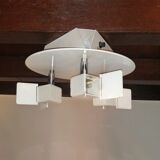 Ceiling lamp 3 adjustable metal lamps vintage 1980