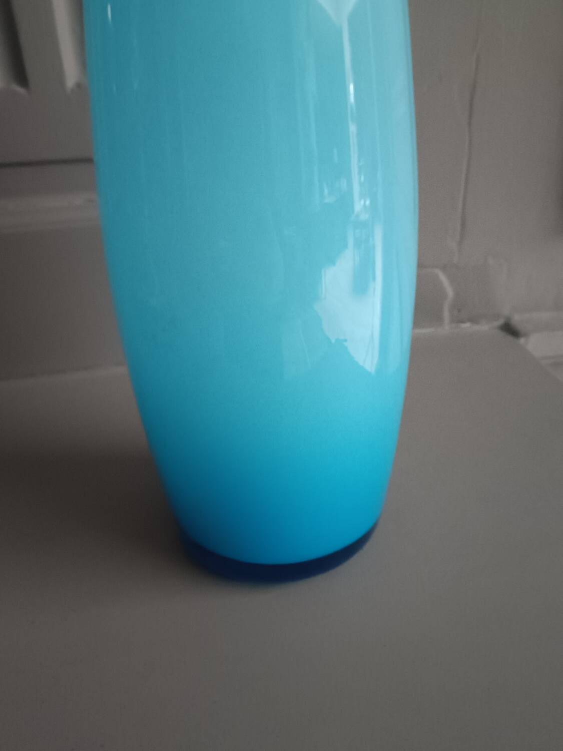 Blue opaline glass vase/soliflore