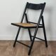 4 chaises pliantes bois et rotin