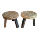 Pair of Audoux Minet stools. 1950.