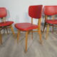 Set de 4 chaises vintage en skaï