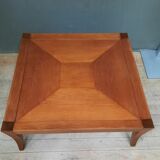 Square coffee table in veneer wood