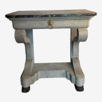 Console restoration gray foot lion patinated