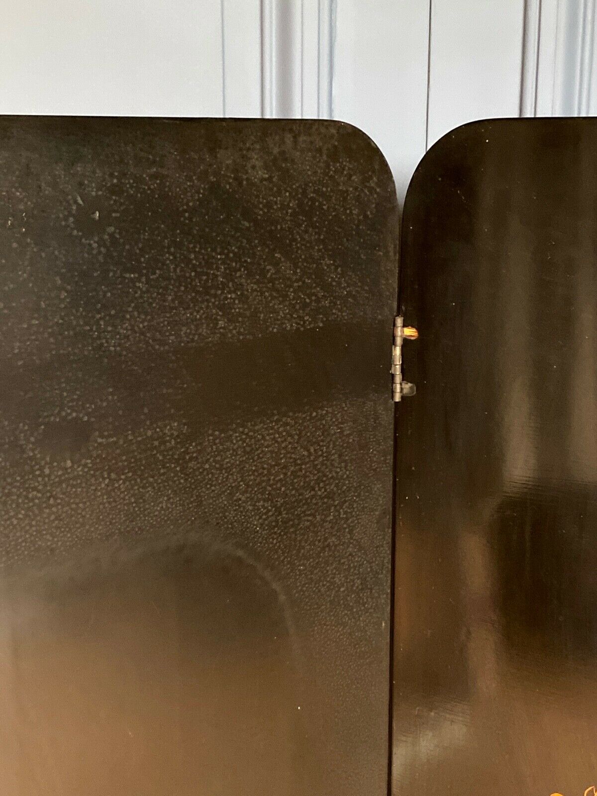 Lacquer screen 1900 4 leaves china tops