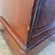 Louis Philippe XIX mahogany veneer and marble bedside table