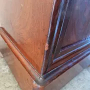 Louis Philippe XIX mahogany veneer and marble bedside table