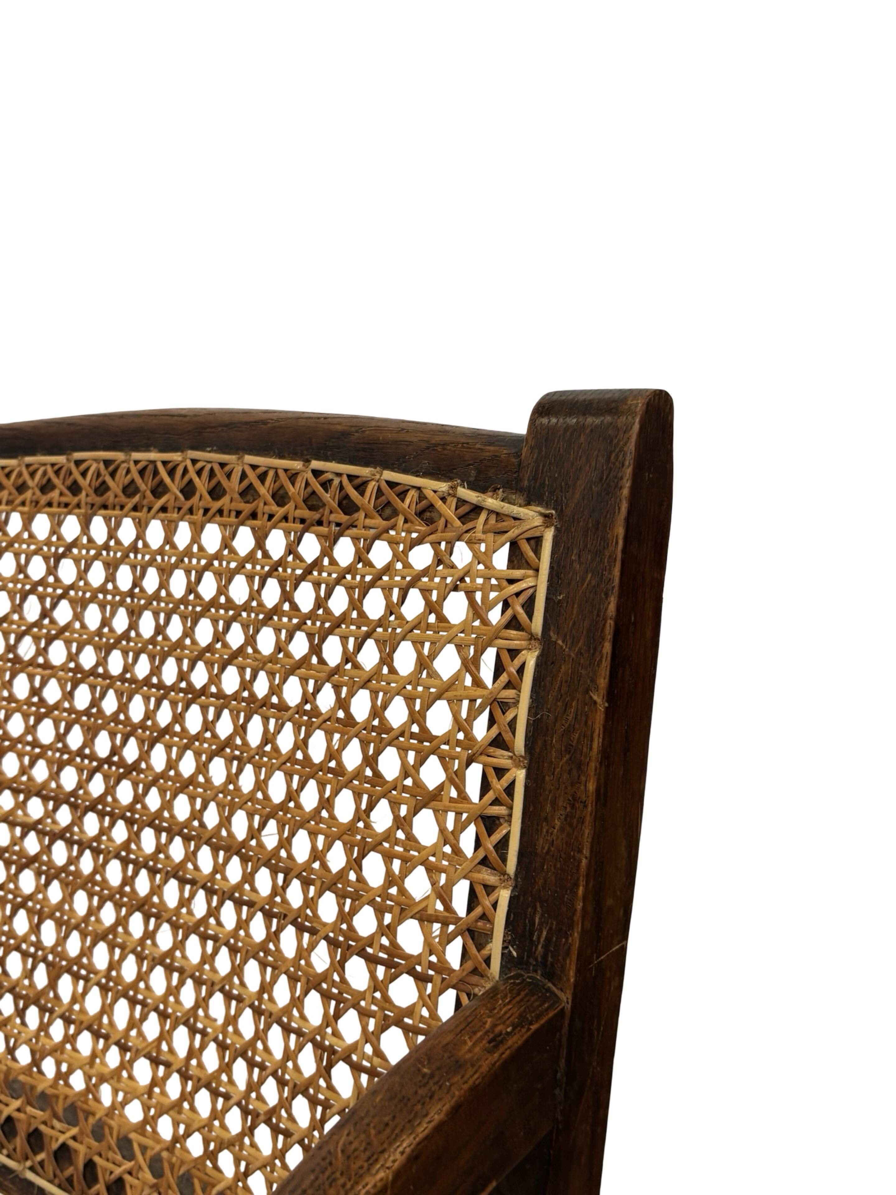 Art Deco chair minimalist oak wicker minimalist design