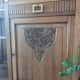 Art Deco wooden furniture with a swivelling mirror and marble top.