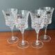 Ensemble 4 verres à vin en cristal