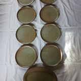 8 flat plates and 1 Vallauris dish