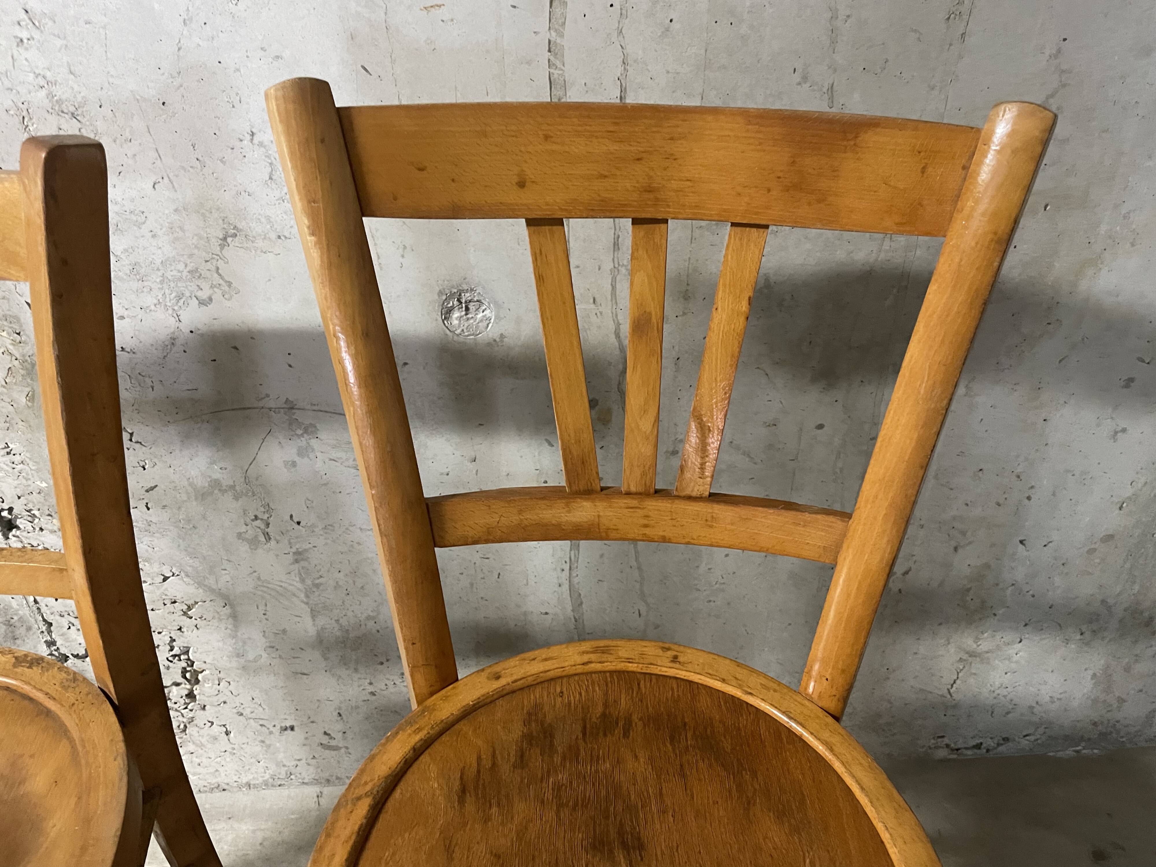 Pair of 1950s bistro chairs